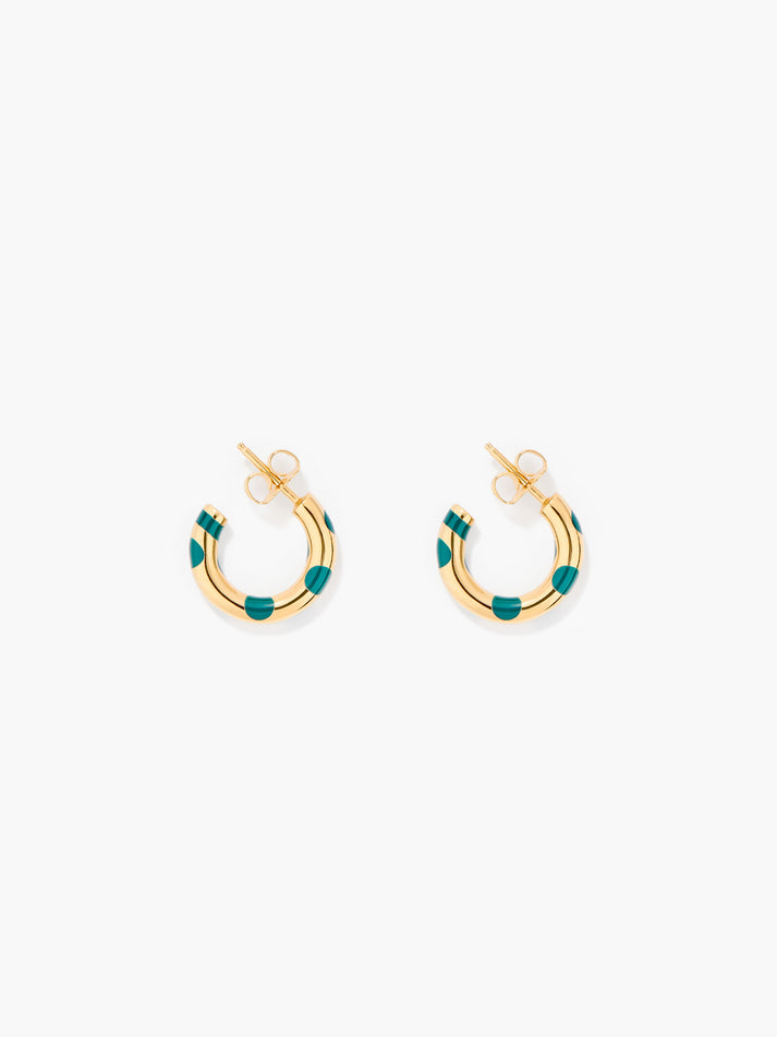 aurélie bidermann Mini Créoles Positano Émeraude FW24BO04 MG PM