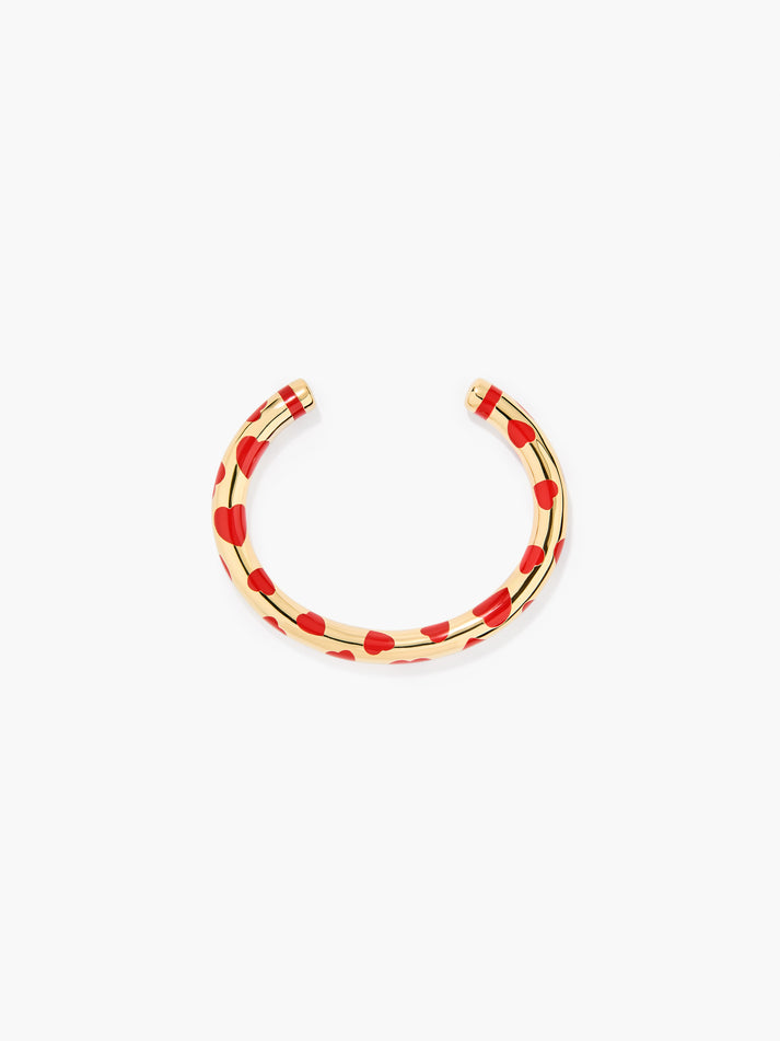 aurélie bidermann Jonc Positano Corail Cœurs FW24BR13 MG