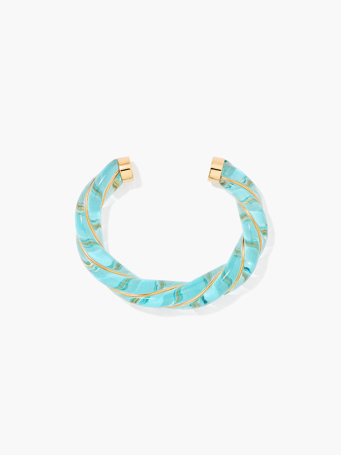 Jonc Diana translucide bleu ciel