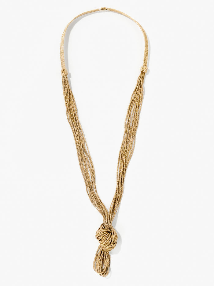 Miki bow long necklace