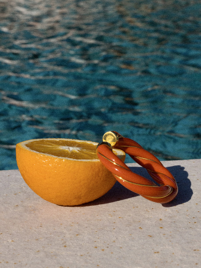 Lily of the Valley terracotta Diana bangle