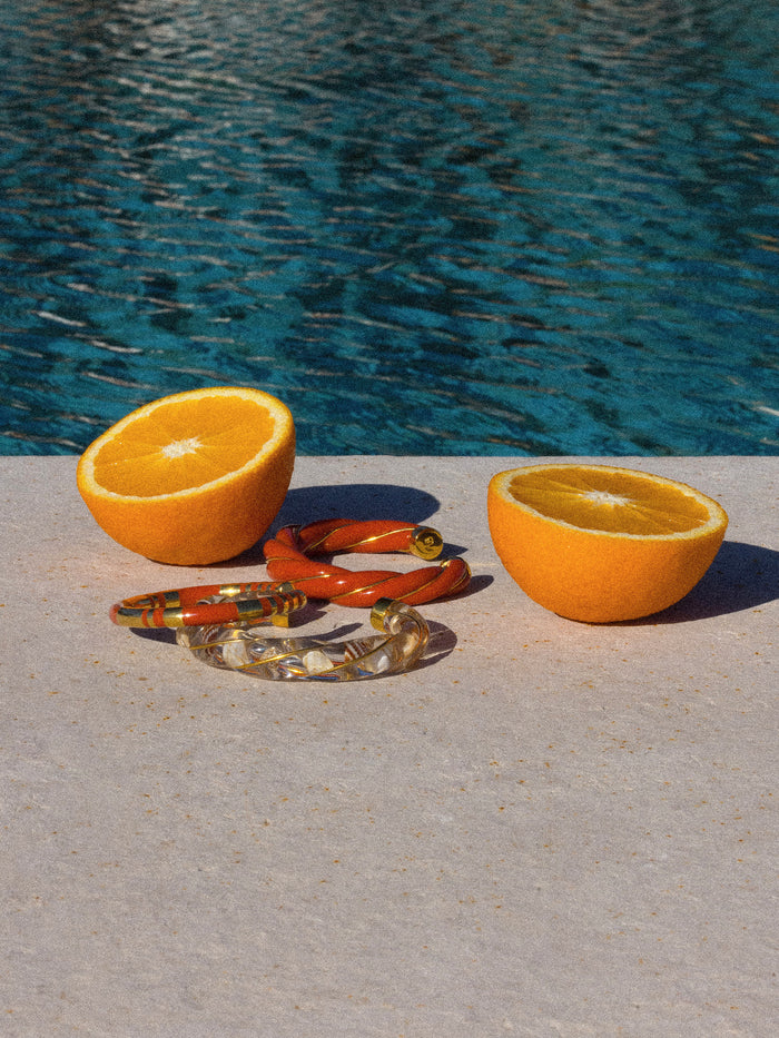 Lily of the Valley terracotta Diana bangle