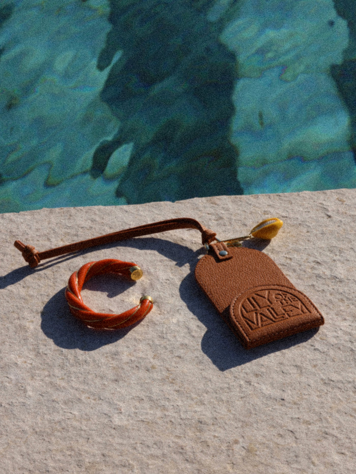 Lily of the Valley luggage tag