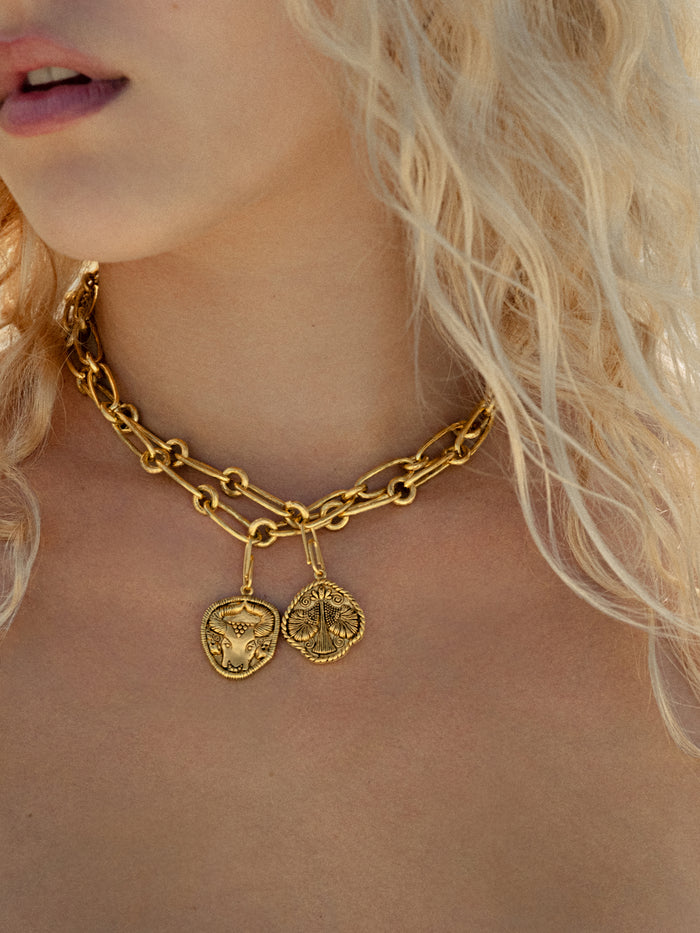 Collier Noisette bar à charms