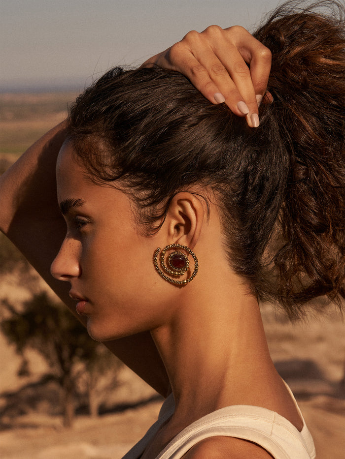 Boucles d'oreilles Makoma spirales