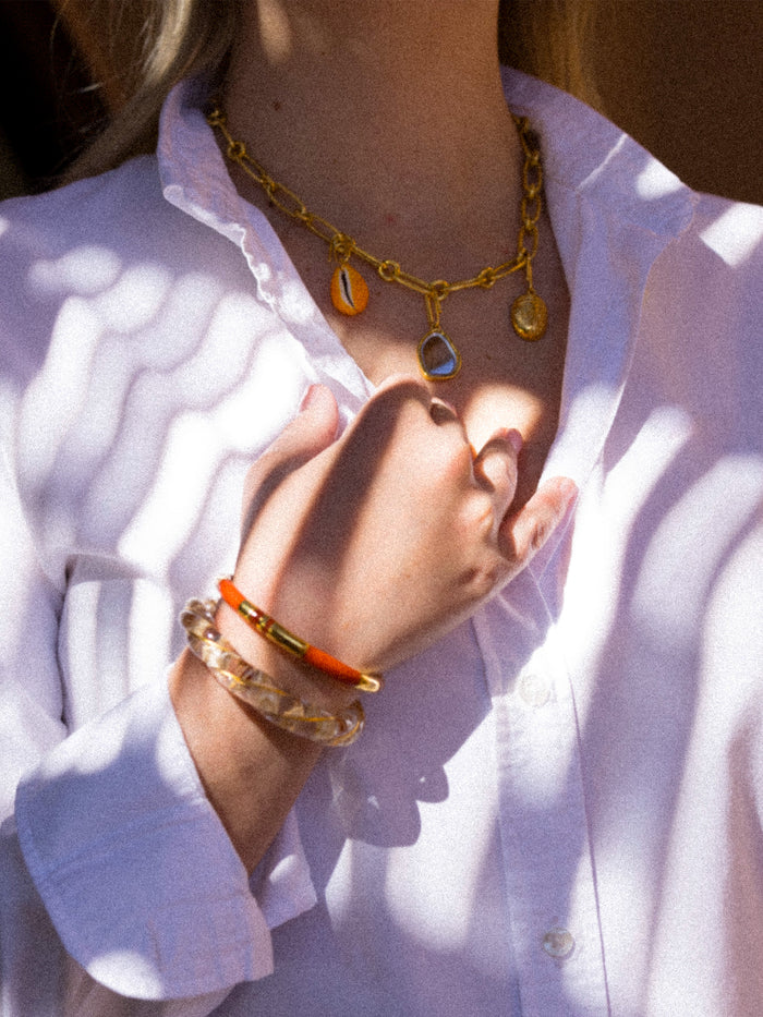 Collier Noisette bar à charms
