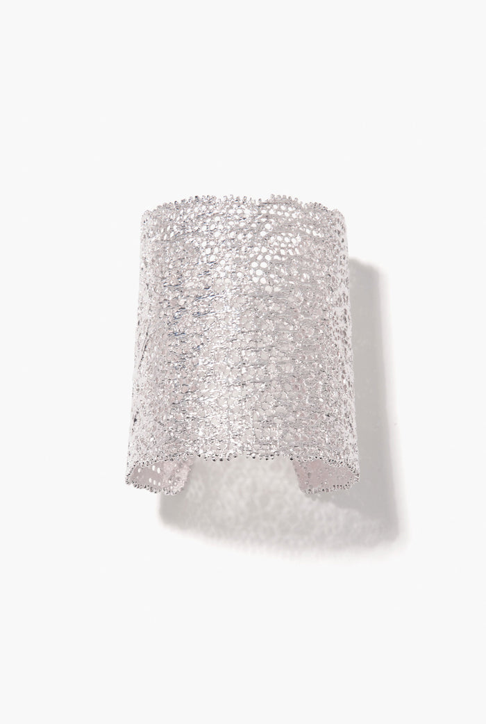 Vintage Silver Lace Cuff