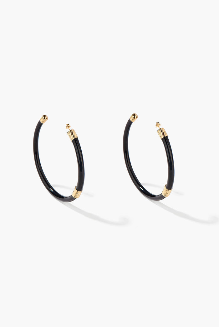 Boucles d'oreilles Katt noires