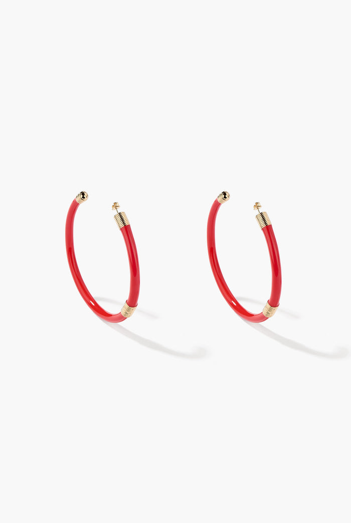 Boucles d'oreilles Katt rouges